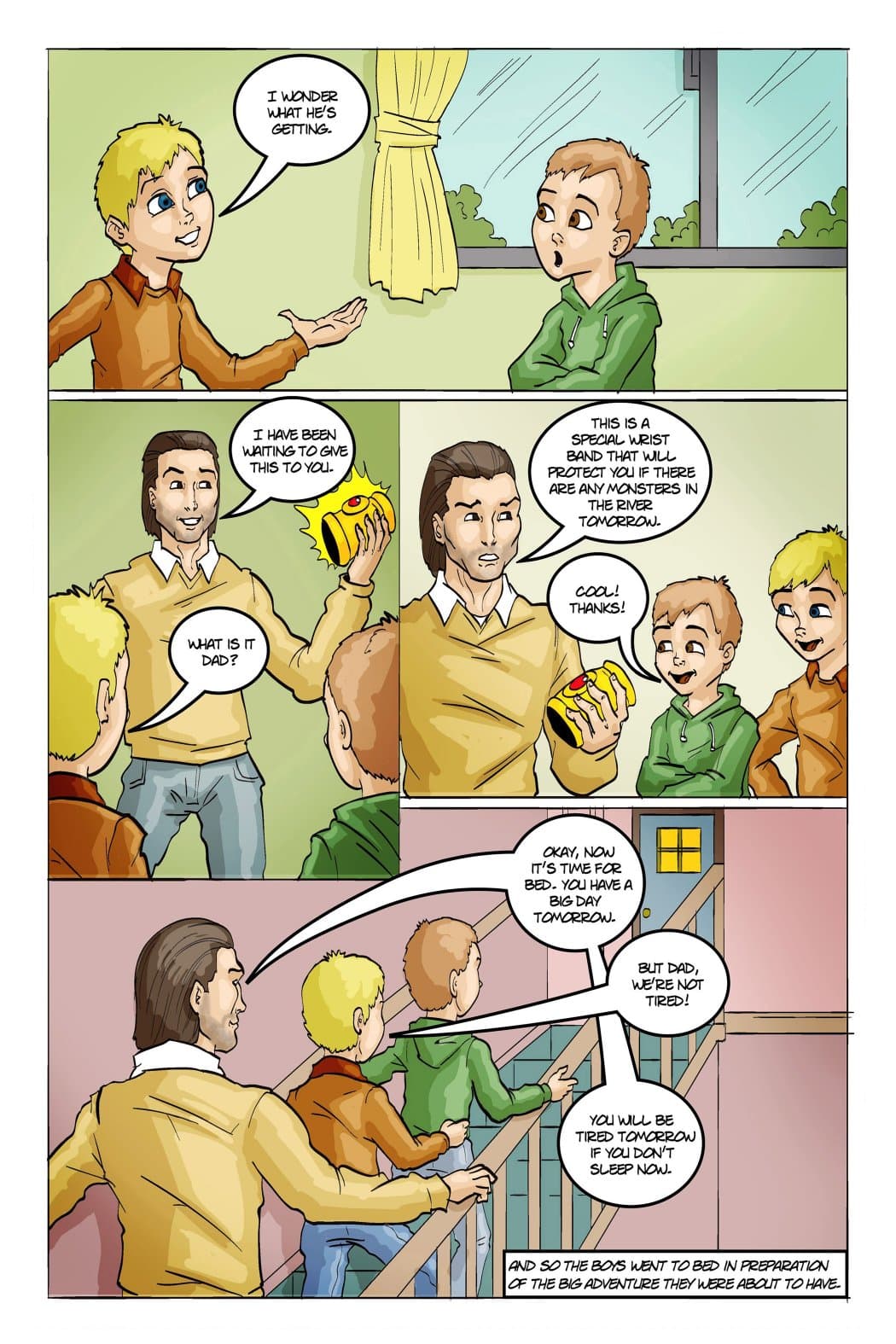 A page from Volume 1 — Stumpy on the river.